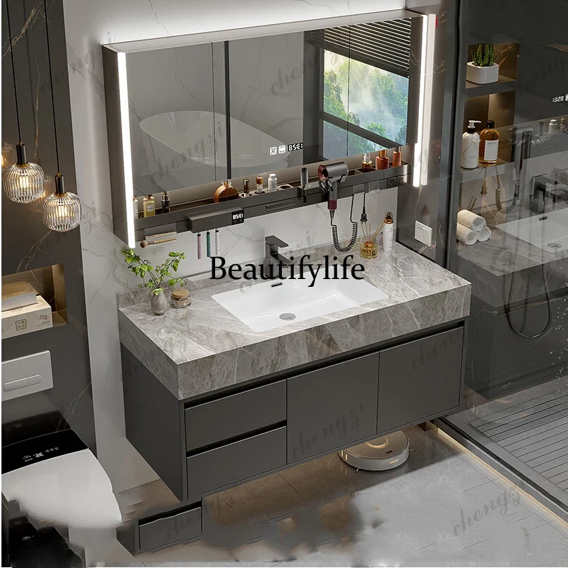 Home Bathroom Vanity Combo - A68 Storage Organizer Cupboard Mirror Shelves