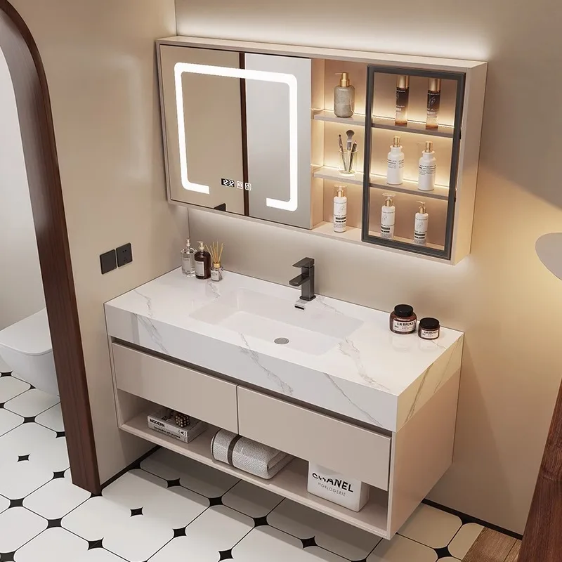 Home Bathroom Vanity Combo - Modern Bathroom Vanity Slate Ceramic Basin