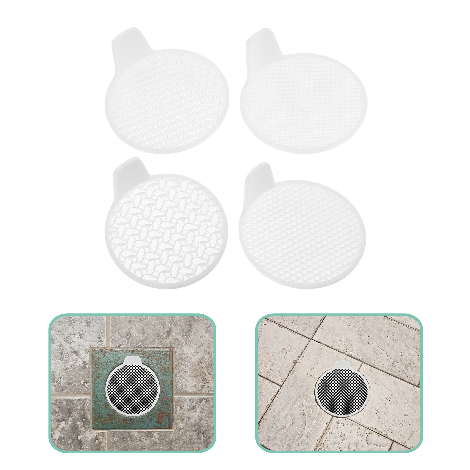 Drain Hair Catcher - 4Pcs Bathroom Tub Drain Hair Catcher