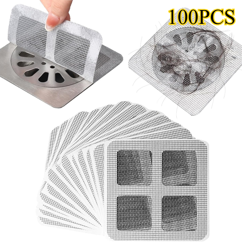 Drain Hair Catcher - 100PCS Disposable Shower Drain Hair Catcher