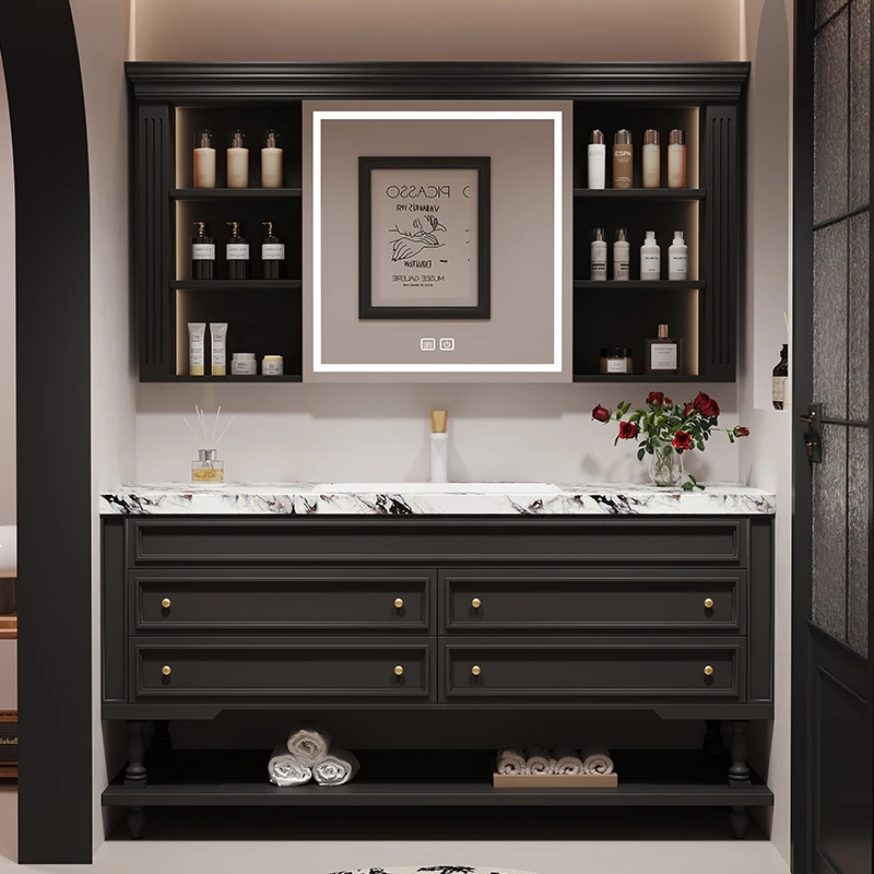 Home Bathroom Vanity Combo - Disinfecting Toilet Bathroom Cabinet Space Saver