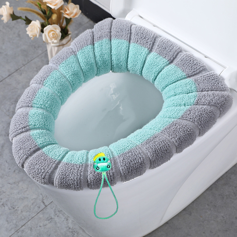 Cartoon Knitted Toilet Seat Co - Home Bathroom With Two Toilets ulasan dan harga