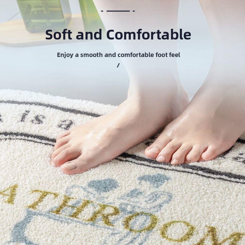 Bathroom Anti-Slip Mat Door Ma - Home Bathroom Carpet ulasan dan harga