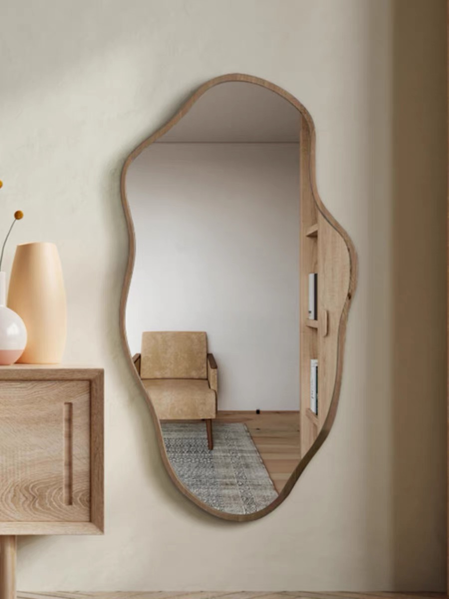 Irregular Asymmetrical Wooden  - Home Bathroom Glass ulasan dan harga