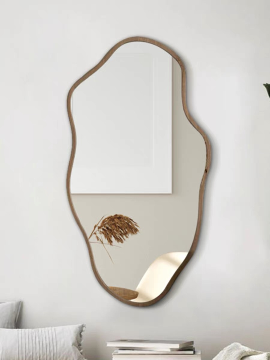Irregular Asymmetrical Wooden  - Home Bathroom Glass ulasan dan harga
