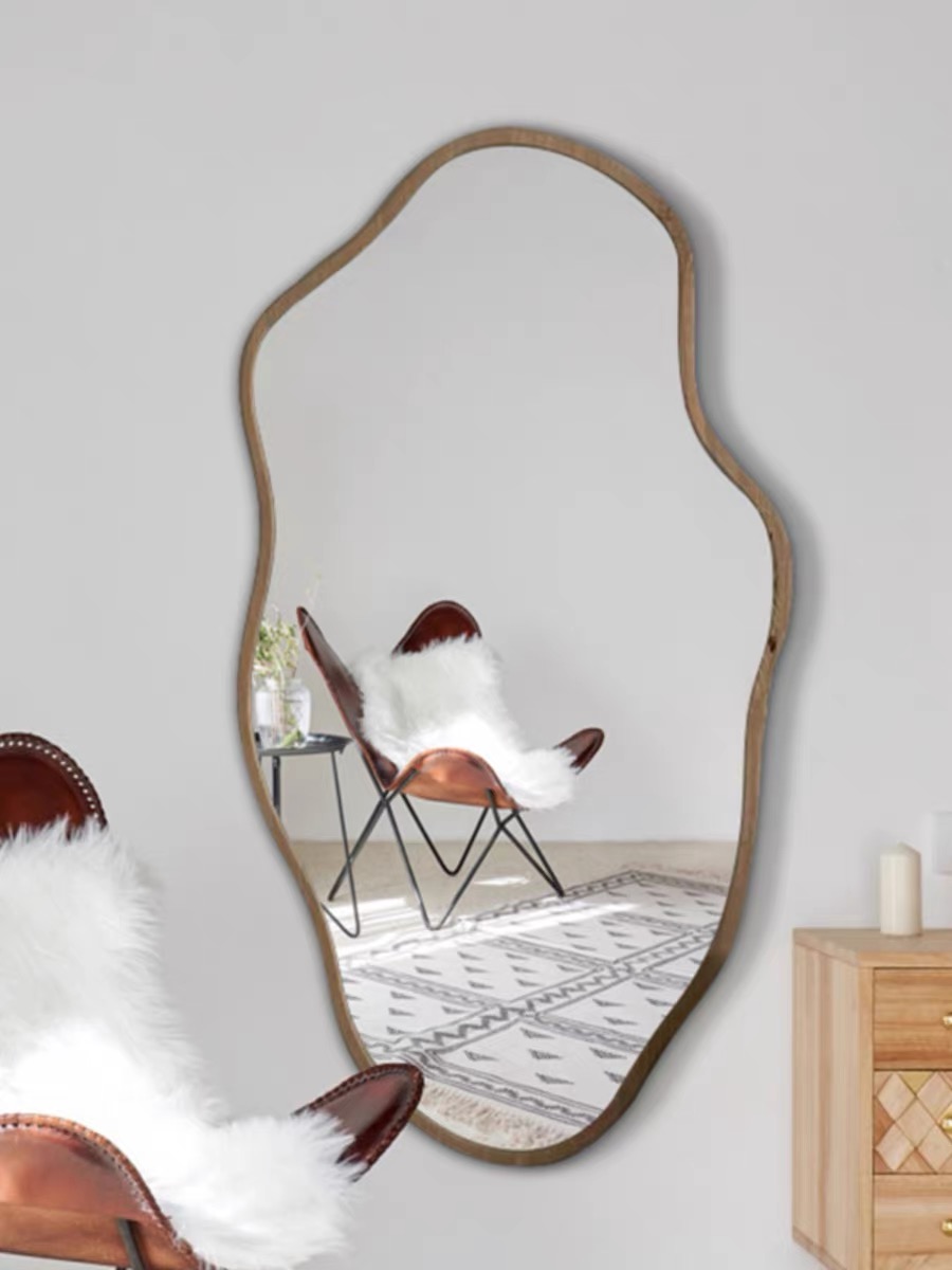 Irregular Asymmetrical Wooden  - Home Bathroom Glass ulasan dan harga