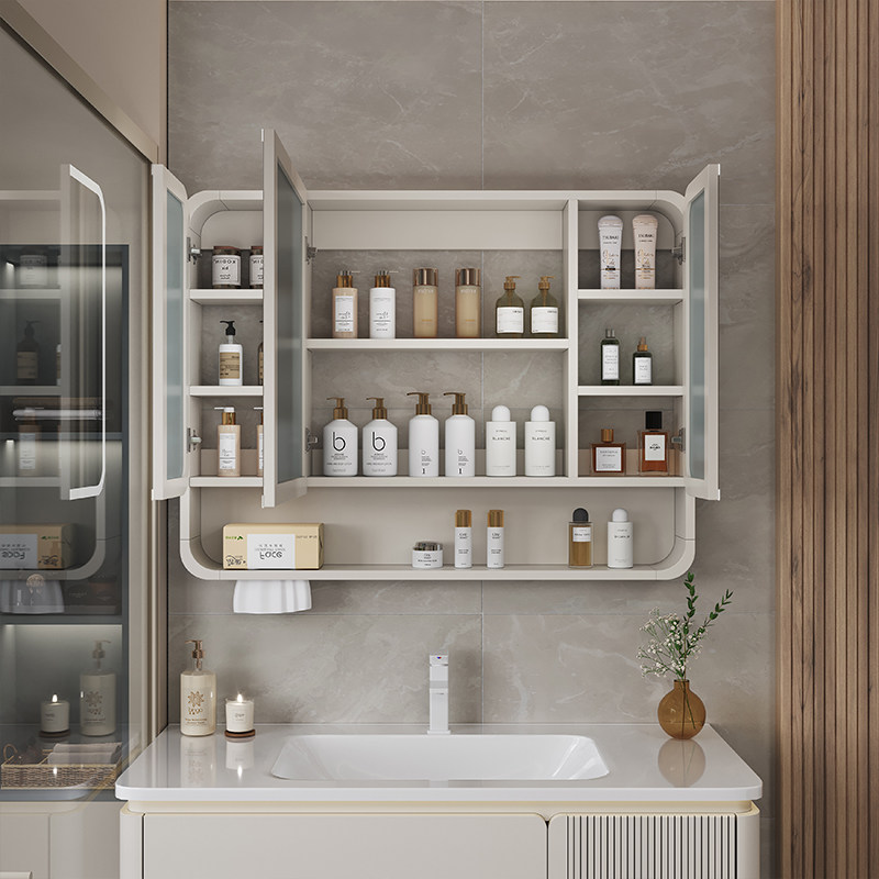 Organizer Mirror Bathroom Cabi - Home Bathroom Glass ulasan dan harga