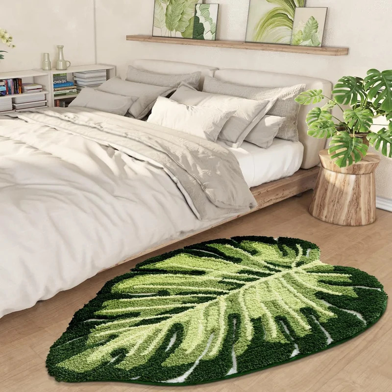 VIKAMA Non-Slip Bath Mat Green - Home Bathroom Carpet ulasan dan harga