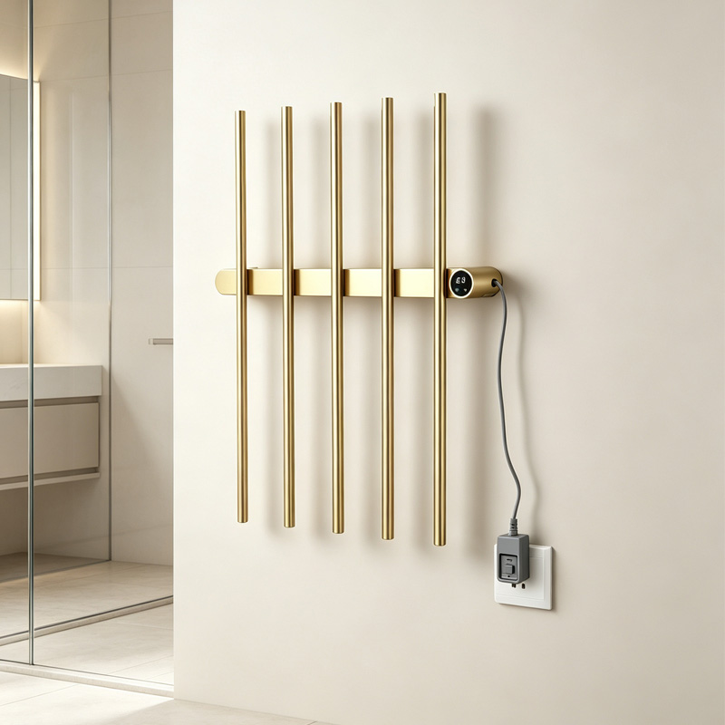 Brushed Gold Vertical Electric - Towel Warmer Electric ulasan dan harga