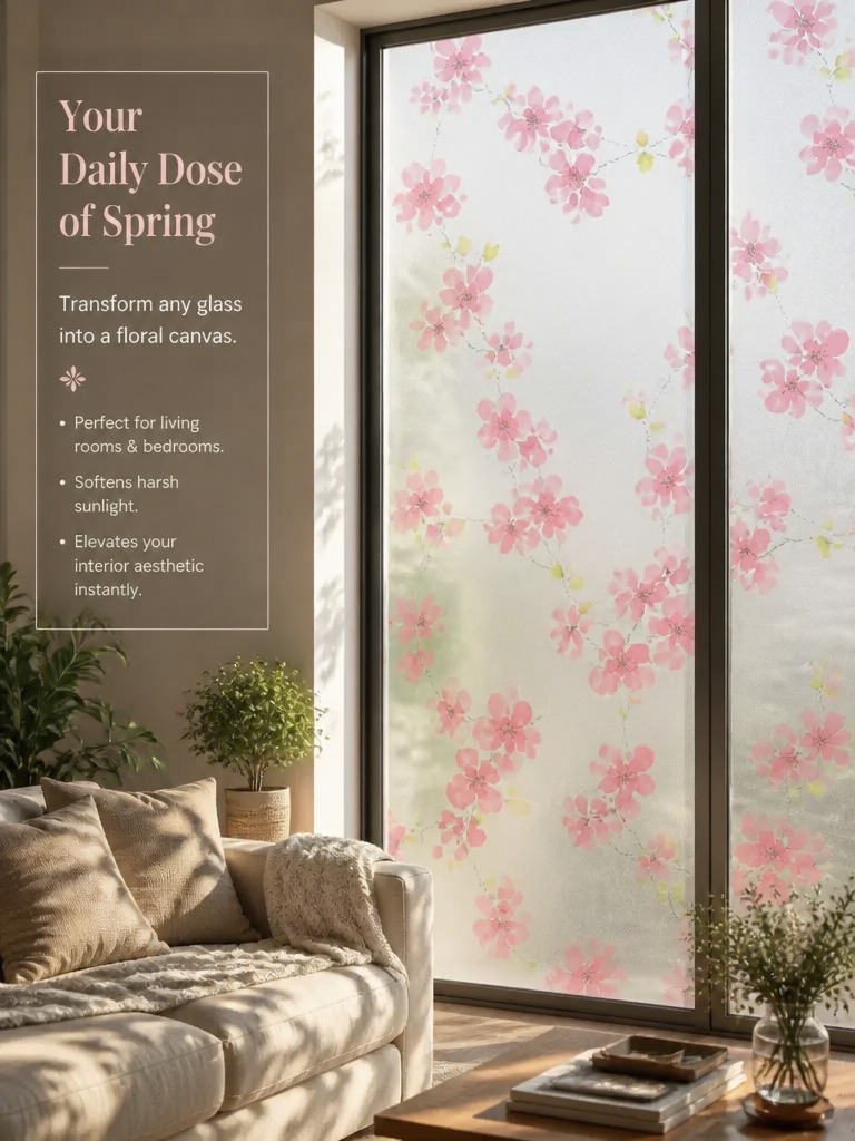 Frosted Privacy Window Film Tr - Home Bathroom Glass ulasan dan harga