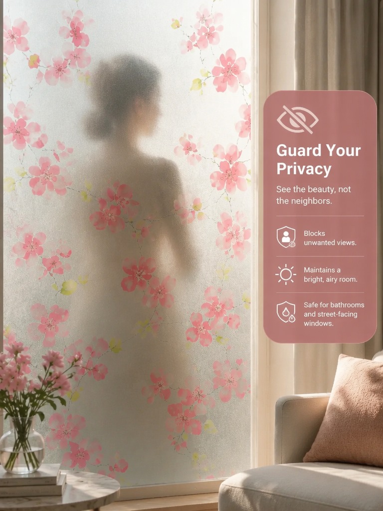 Frosted Privacy Window Film Tr - Home Bathroom Glass ulasan dan harga