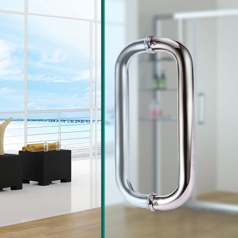 1 Pair Stainless Steel Glass D - Home Bathroom Repair ulasan dan harga