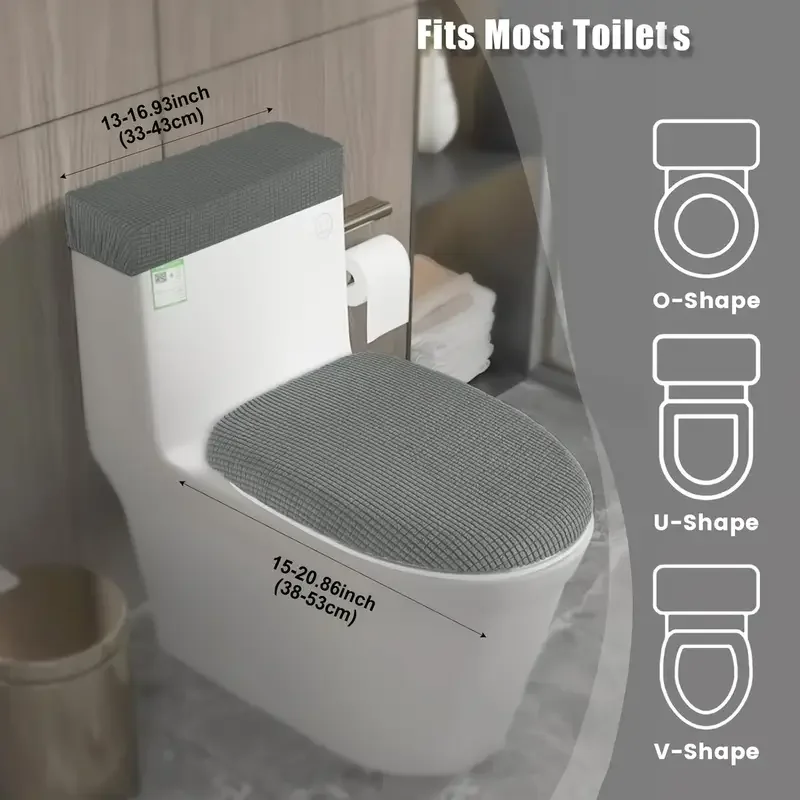2pcs/set Stretch Toilet Lid Co - Home Bathroom With Two Toilets ulasan dan harga