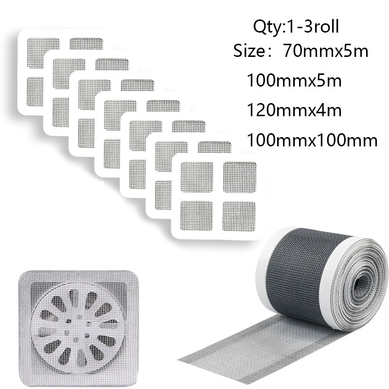 1-3Rolls Cutable Shower Drain  - Drain Hair Catcher ulasan dan harga