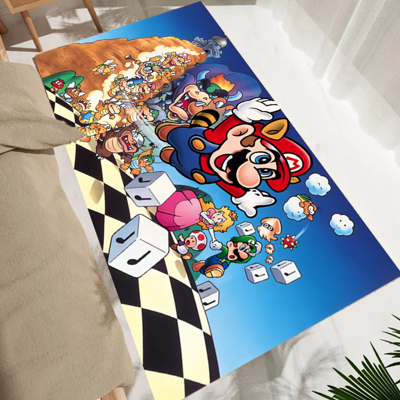 Cartoon S-Super M-Mario Bros G - Home Bathroom Carpet ulasan dan harga