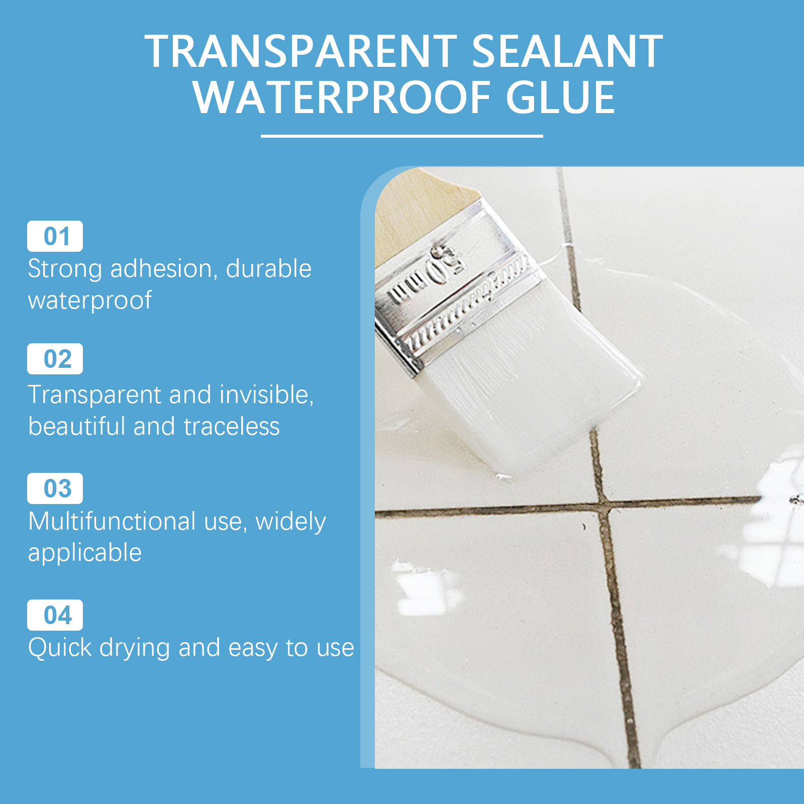 Transparent Waterproof Sealant - Home Bathroom Repair ulasan dan harga