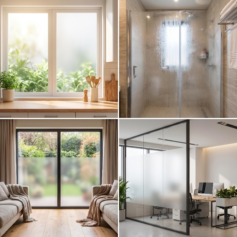 Pure White Frosted Privacy Win - Home Bathroom Glass ulasan dan harga