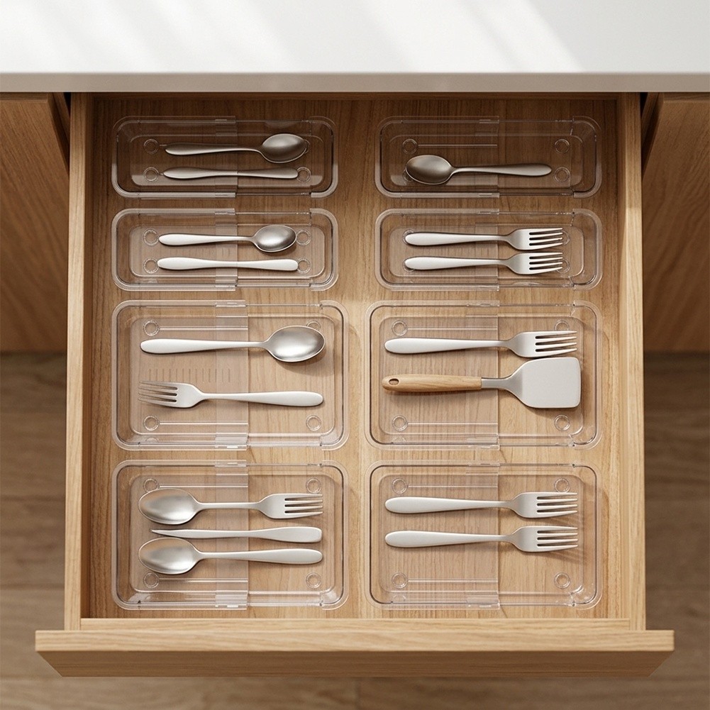Clear Expandable Drawer Organi - Home Made Bathroom Vanity ulasan dan harga